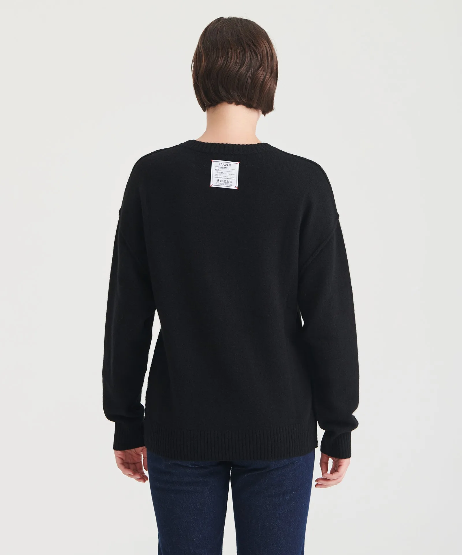 Lightweight Reversible Cashmere Crewneck Sweater