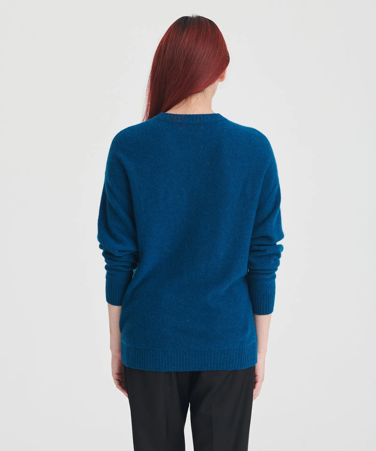 Lightweight Reversible Cashmere Crewneck Sweater