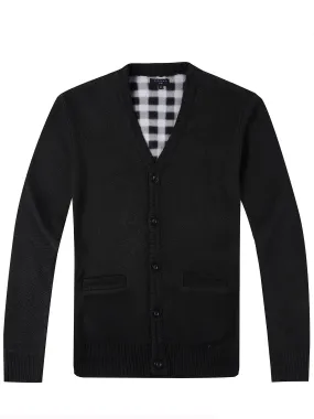 Men's V-Neck Cardigan Sweater