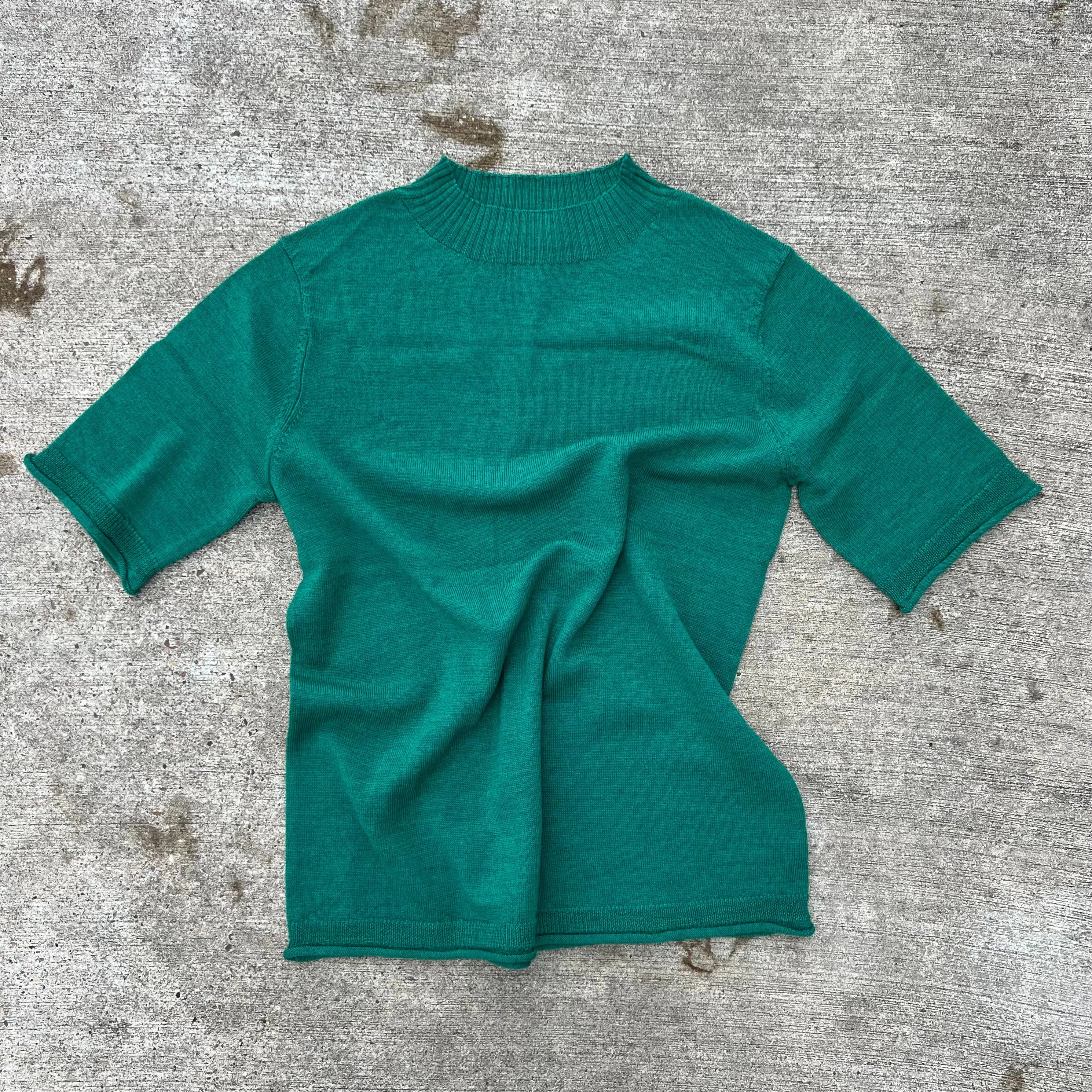 Midweight Clio Sweater Tee - Emerald