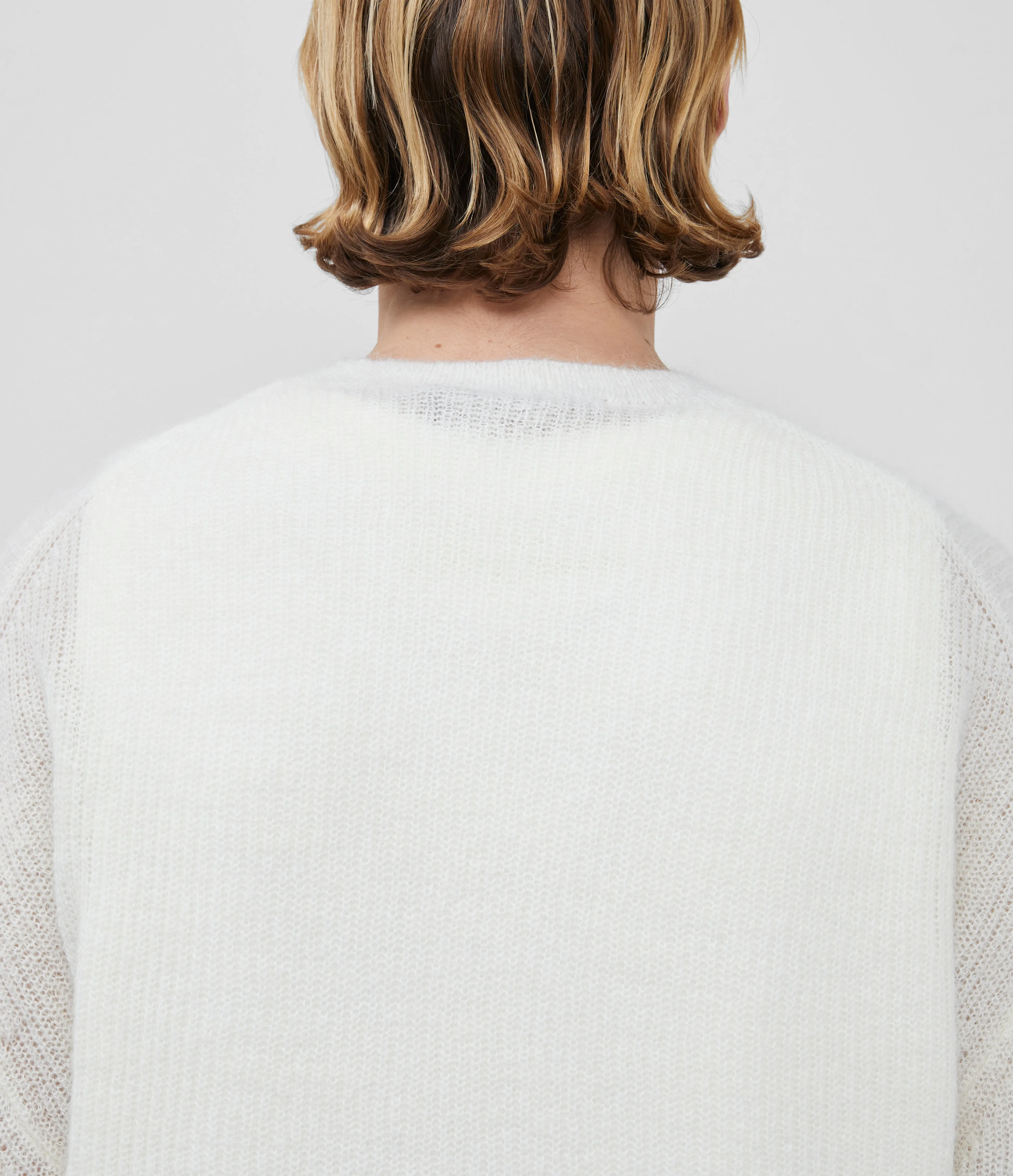 MOHAIR OPEN KNIT SWEATER