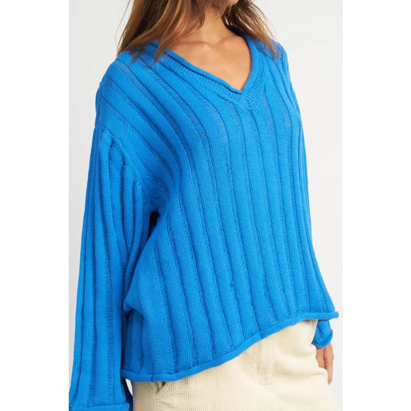 Oversized Rib Knit Sweater