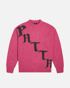 Patta Chenille Knitted Sweater (Fuchsia Red)