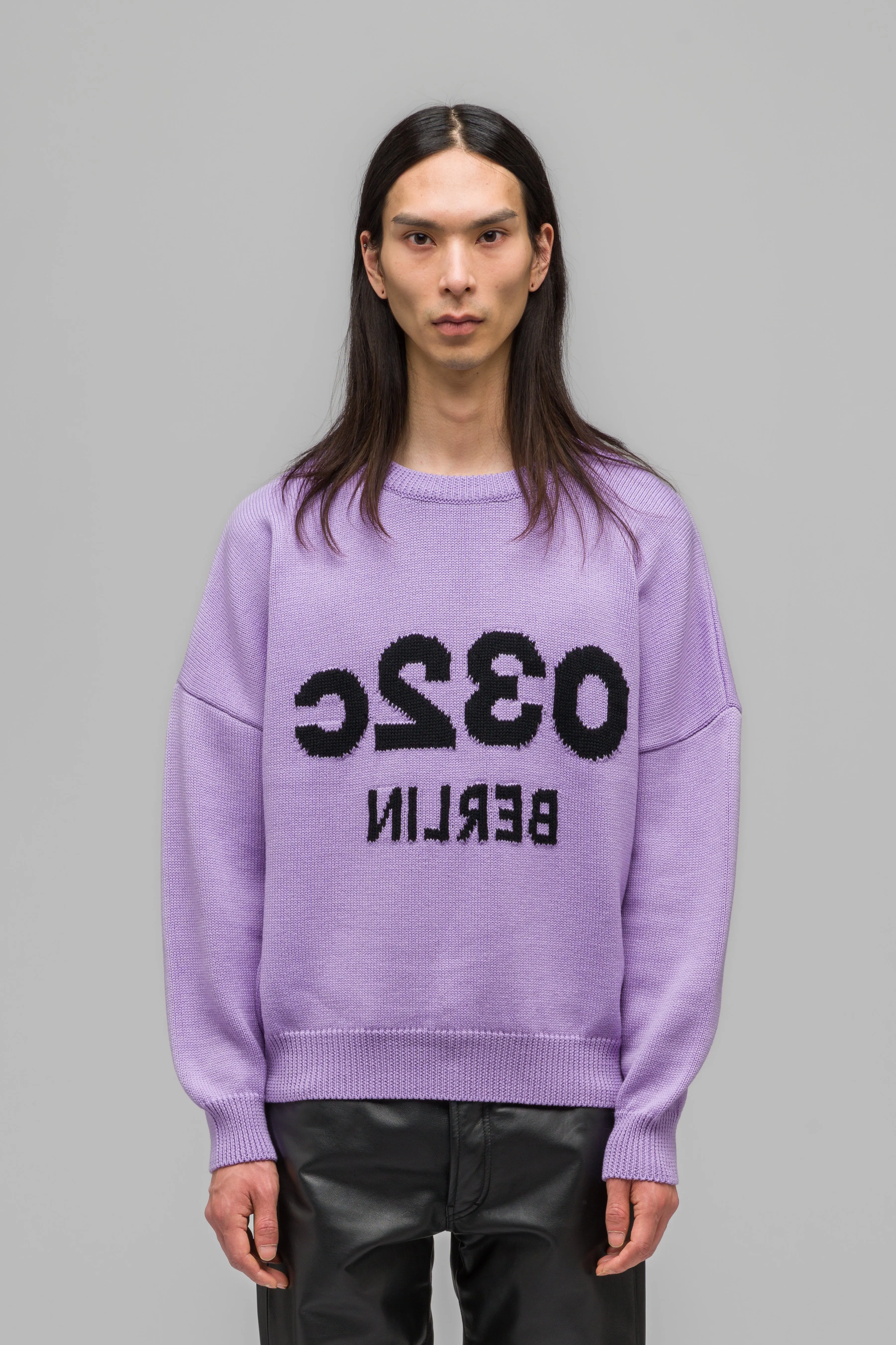 "SELFIE" SWEATER WASHED LILAC