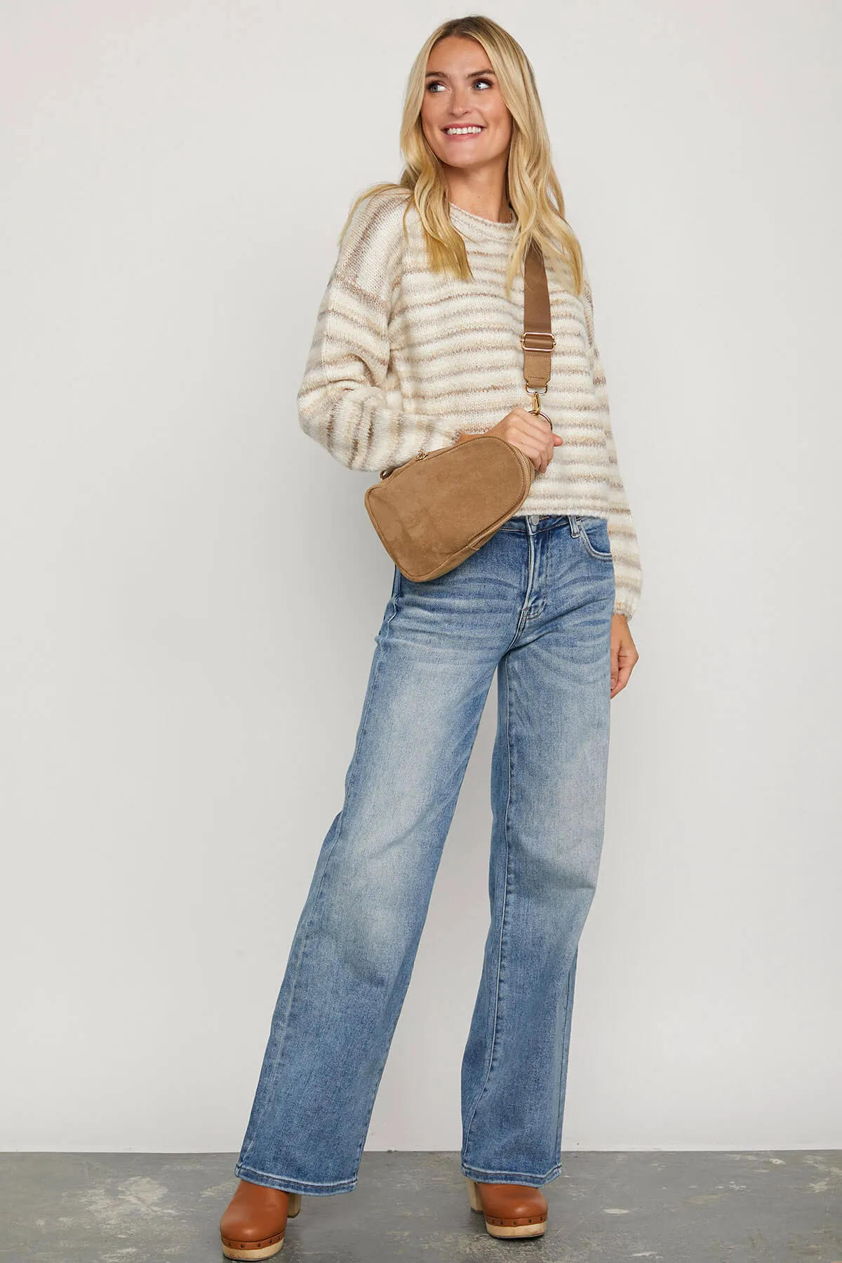 Risen Courtney Midrise Wideleg Jeans