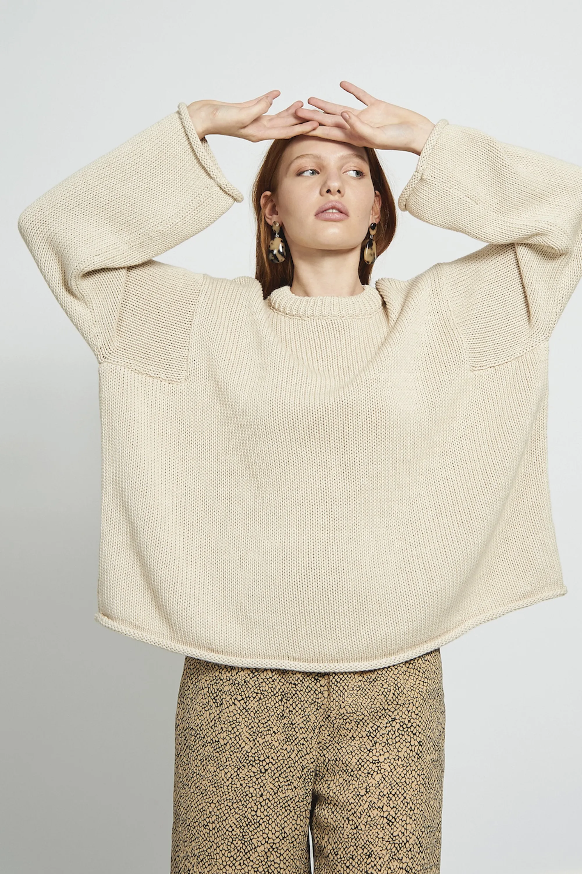 sona knit sweater sand