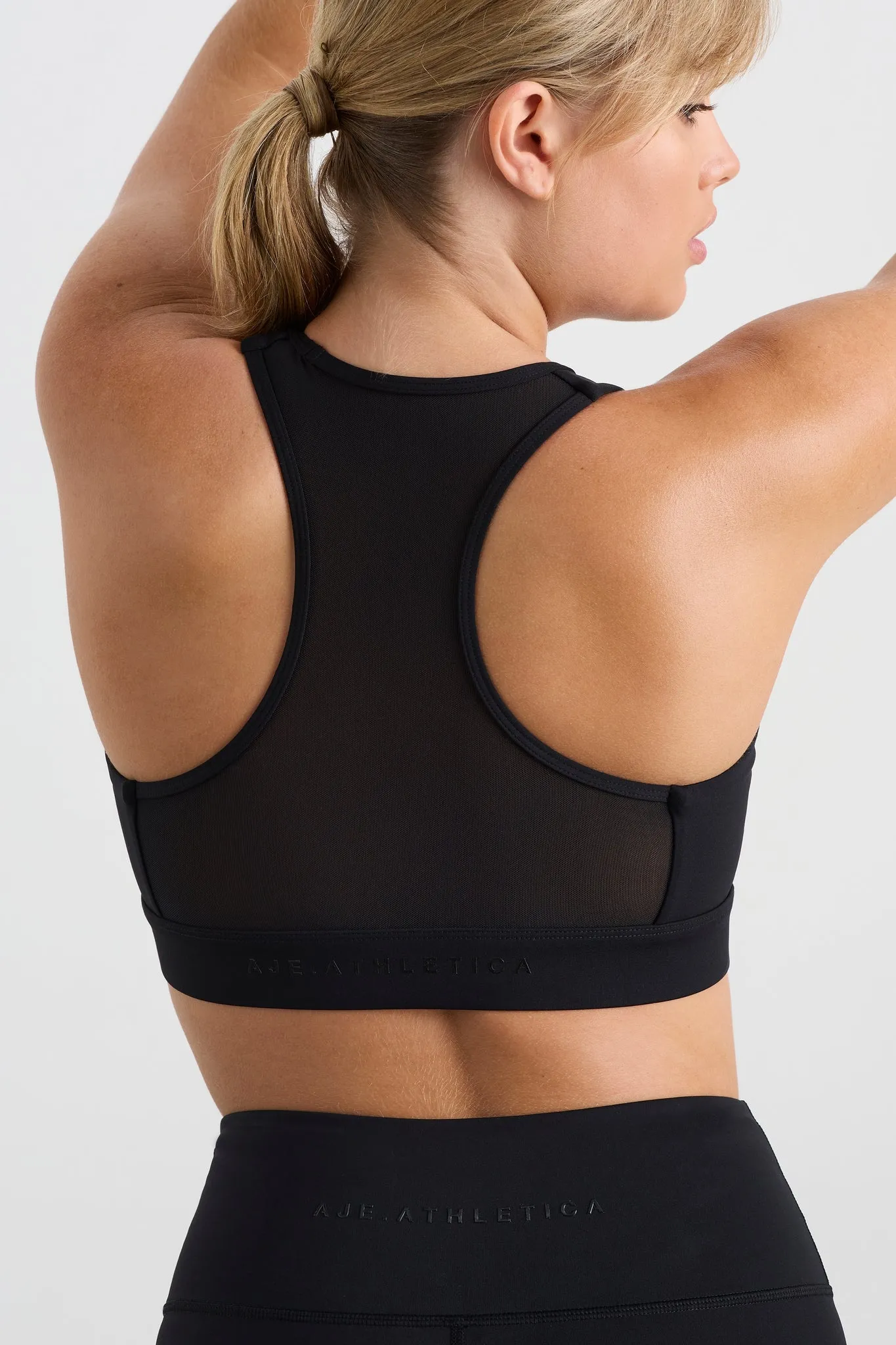 Spliced Mesh Sports Bra 370