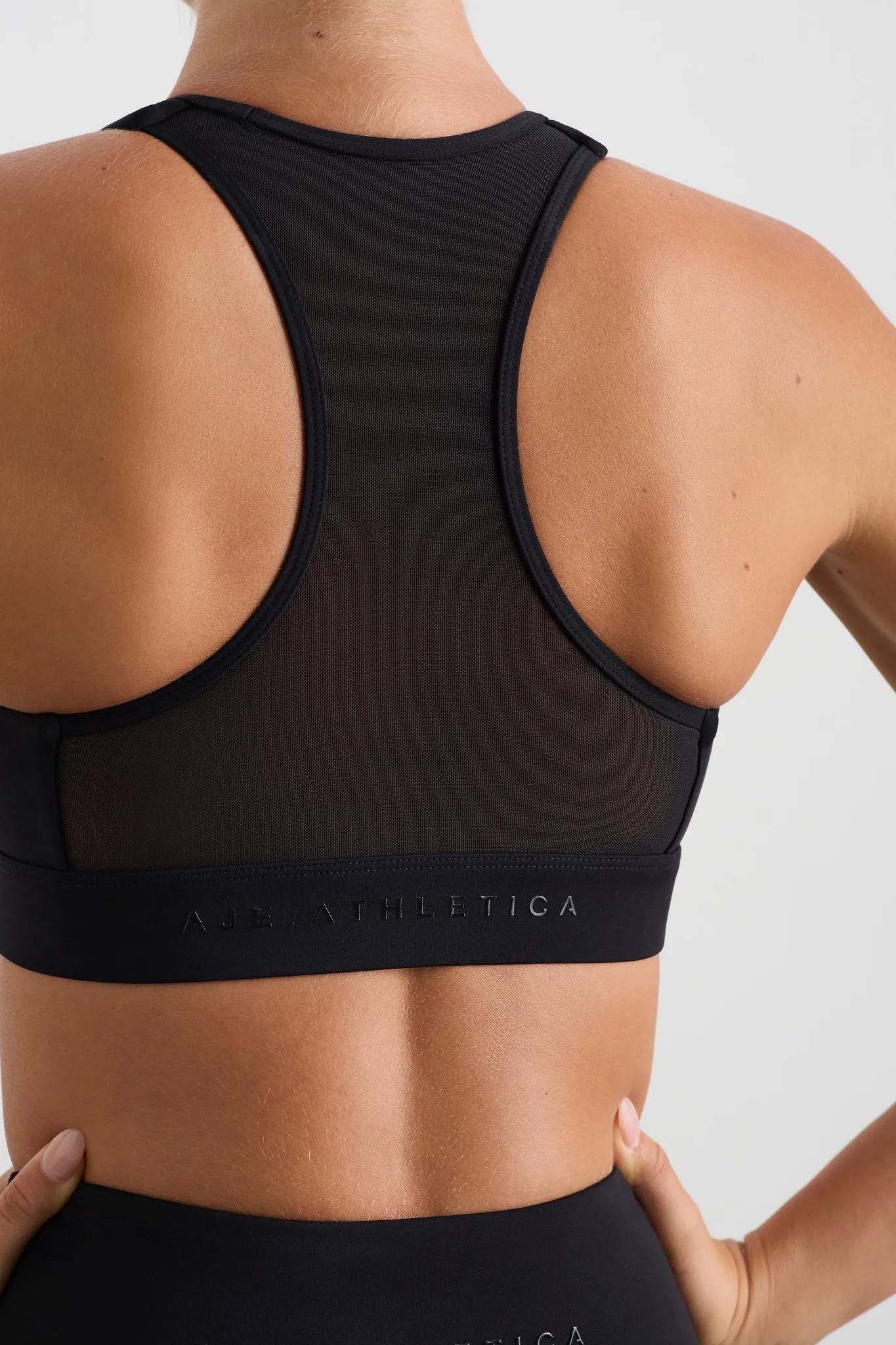 Spliced Mesh Sports Bra 370