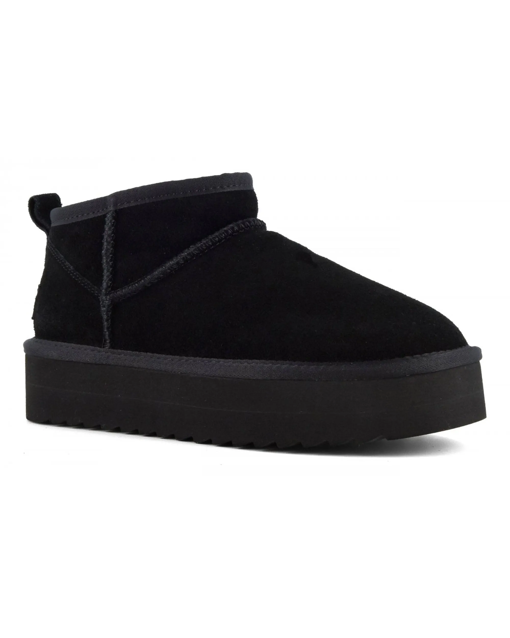 Stivale Donna Colors Of California Platfrom Winter Boat In Suede Nero