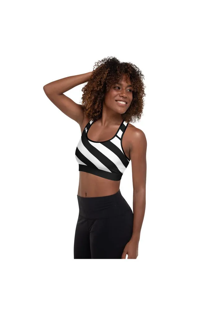 Stripe Tornado Padded Sports Bra