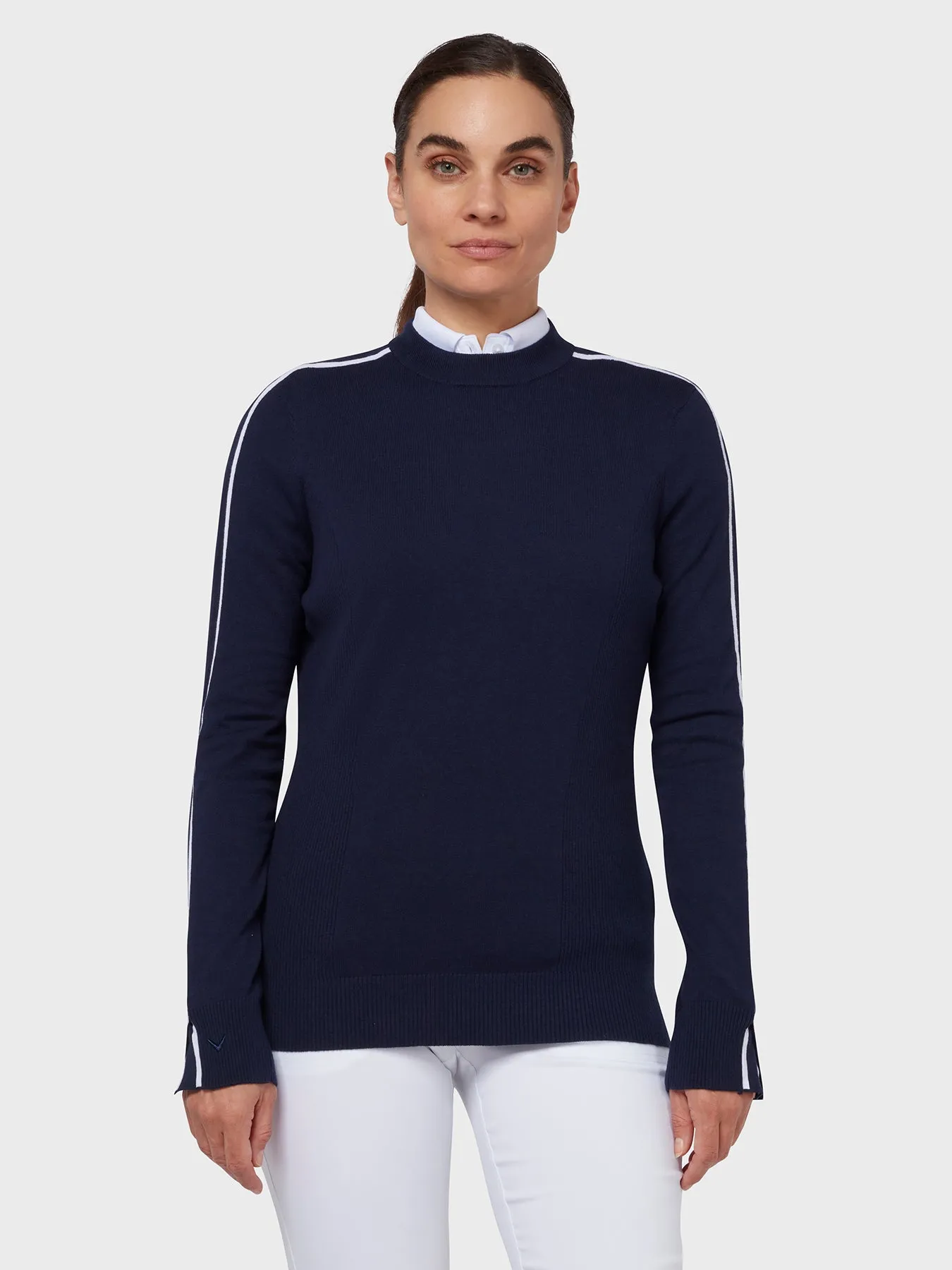 Striped Women's Sweater In Peacoat