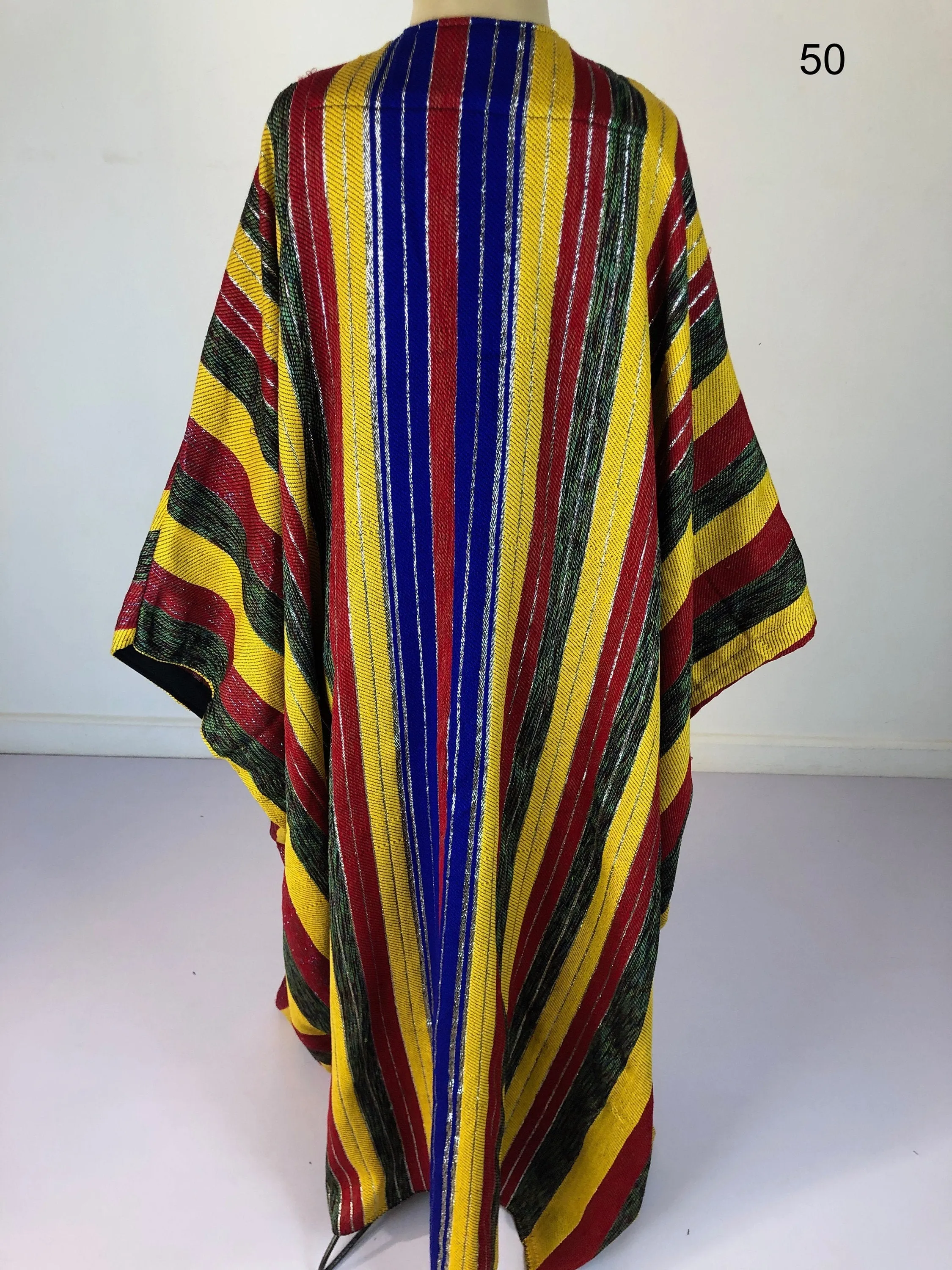 Stunning colorful hand loomed Wool Abaya with silver threads, Wool winter Abaya, Colorful Abaya, Handmade Abaya, women abaya