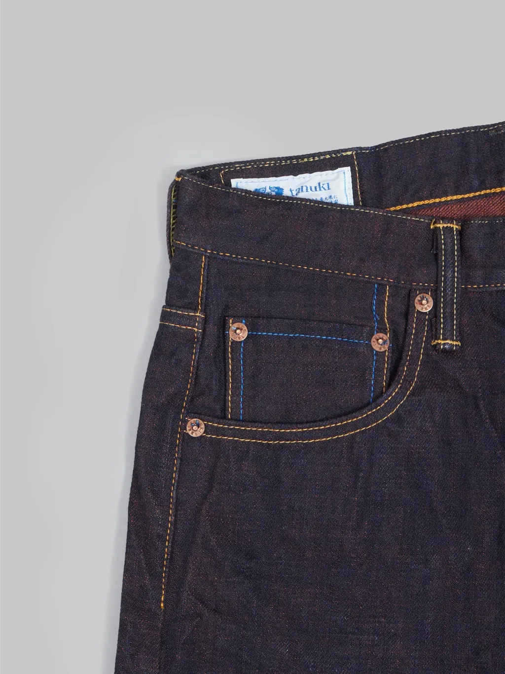 Tanuki KHT "Kakishibu" 14.5oz High Tapered Jeans