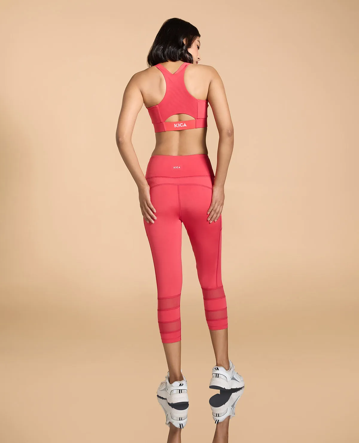 Zip Sports Bra and Mesh 7/8th Sports Leggings