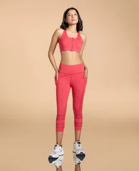 Zip Sports Bra and Mesh 7/8th Sports Leggings